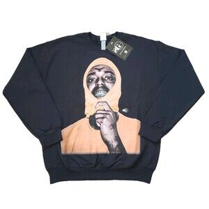NWT Sniper Gang Big Face Ski Mask Kodak Size Medium Mens Black Sweatshirt